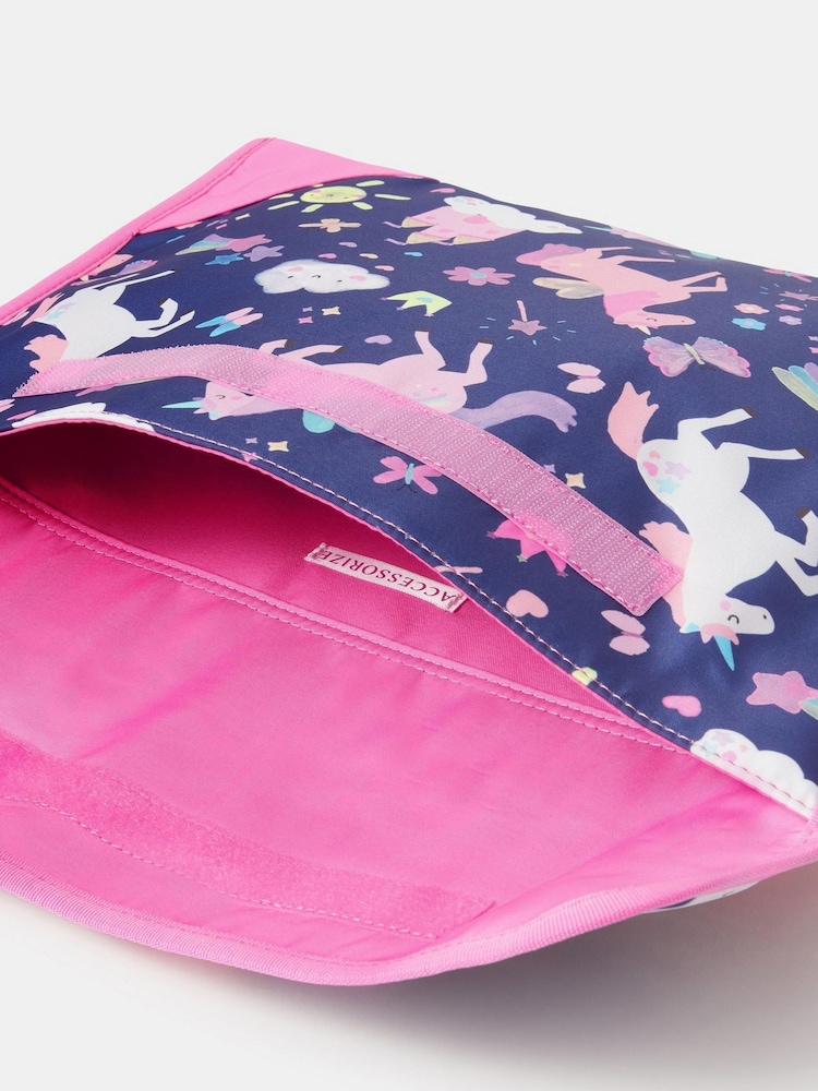 Angels By Accessorize Purple Girls Unicorn Print Book Bag - Image 2 of 2