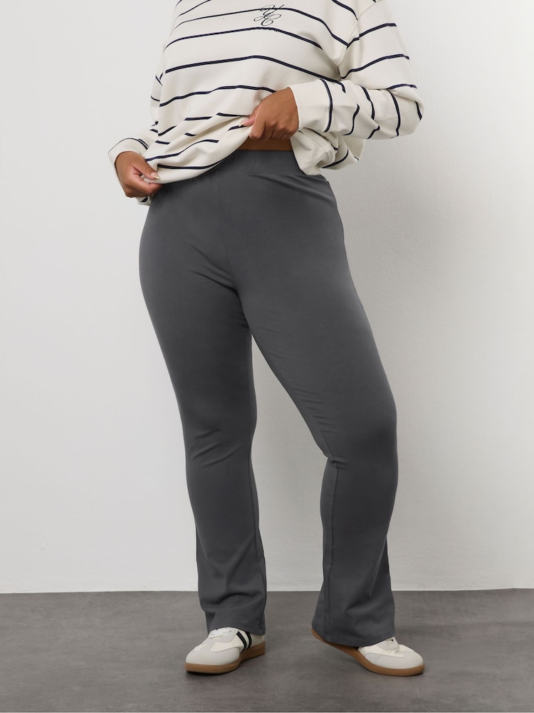 Cinza - Leggings Flare Yours Curve - Imagem 1 de 5