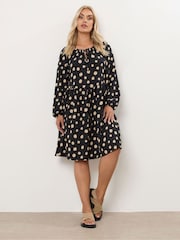 Vestido Yours Curve Dot com decote em V - Imagem 1 de 5