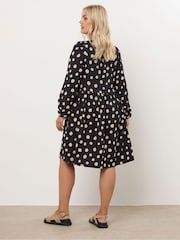 Vestido Yours Curve Dot com decote em V - Imagem 3 de 5