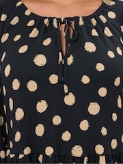 Vestido Yours Curve Dot com decote em V - Imagem 4 de 5