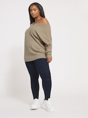 Yours Curve Natural Double V Jumper - Image 2 of 5