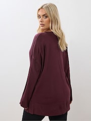 Roxa - Yours Curve Cashmillon V-Neck Jumper - Imagem 3 de 5