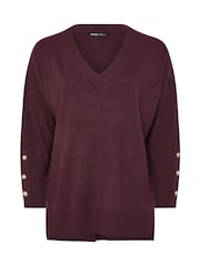 Roxa - Yours Curve Cashmillon V-Neck Jumper - Imagem 5 de 5