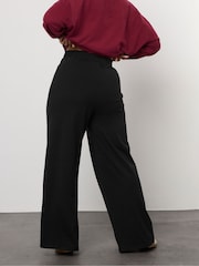Yours Curve Black Wide Leg Leggings - Image 2 of 5