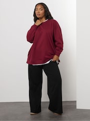 Yours Curve Black Wide Leg Leggings - Image 3 of 5