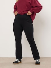Yours Curve Black Flare Leggings - Image 1 of 5