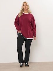 Yours Curve Black Flare Leggings - Image 2 of 5