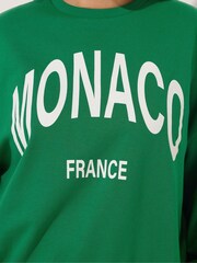 Yours Curve Green Monaco Crew Neck T-Shirt - Image 3 of 6
