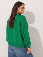 Yours Curve Green Monaco Crew Neck T-Shirt - Image 4 of 6