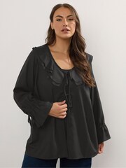 Yours Curve Ruffle Tie Front Cover-Up - صورة 2 من 5