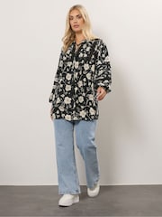 Preto - Yours Curve Trim Bygone Blouse - Imagem 3 de 6