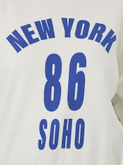 Yours Curve White New York Soho Crew Neck T-Shirt - Image 2 of 5