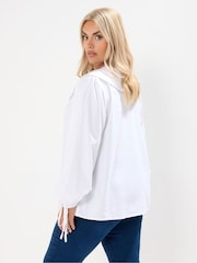 Yours Curve Statement Collar Poplin Top - Imagem 3 de 5