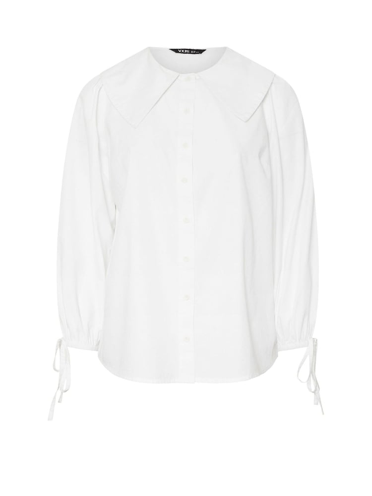 Yours Curve Statement Collar Poplin Top - Imagem 5 de 5