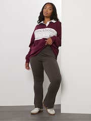 Castanho - Leggings Flare Yours Curve - Imagem 1 de 5