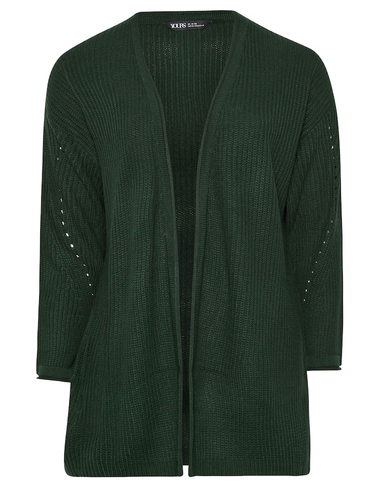 Yours Curve Green Standard Cardigan - Image 6 of 6