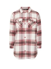Rosa - Yours Curve Check Shacket - Imagen 5 de 6