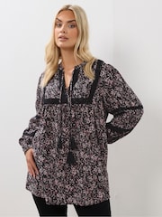 Rosa - Yours Curve Trim Bygone Blouse - Imagem 1 de 5