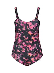Yours Curve Pink Splash Active Swimsuit - Image 6 of 6