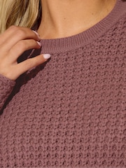 Rosa - Suéter Waffle Yours Curve - Imagem 4 de 5
