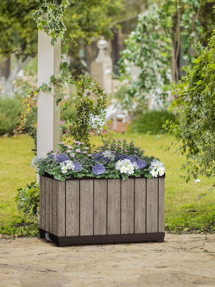 Keter Ashwood Deco Rectangular Planter - Image 1 of 6