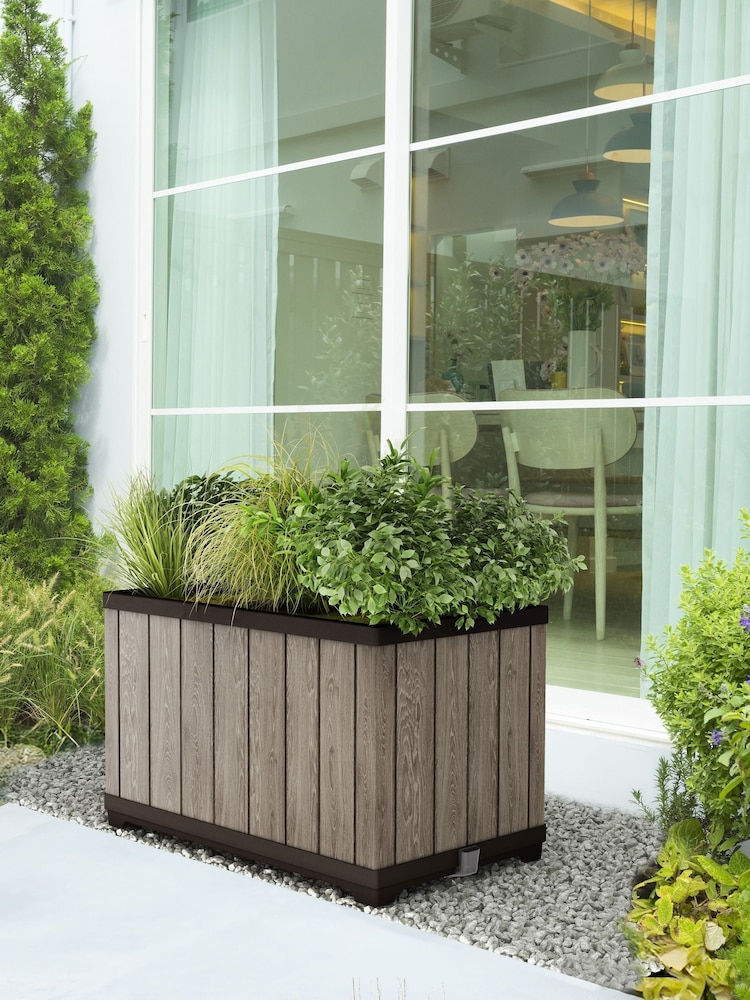 Keter Ashwood Deco Rectangular Planter - Image 2 of 6