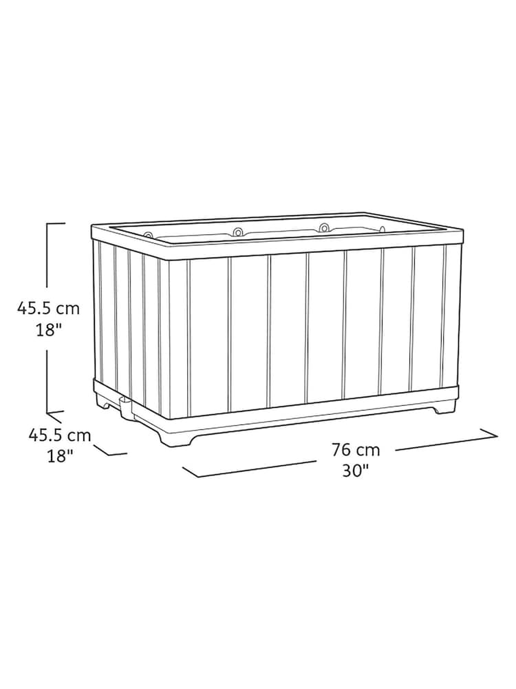 Keter Ashwood Deco Rectangular Planter - Image 6 of 6