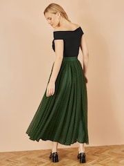 Yumi Green Mesh Heart Print Tulle Skirt - Image 3 of 4