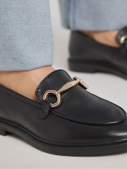 JD Williams Black Extra Wide Fit Snaffle Trim Loafers - Image 3 of 4