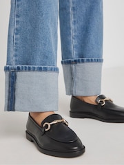JD Williams Black Extra Wide Fit Snaffle Trim Loafers - Image 4 of 4