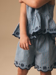 Navy Gingham Blouse And Shorts Co-ord Set (3mths-8yrs) - Image 4 of 4