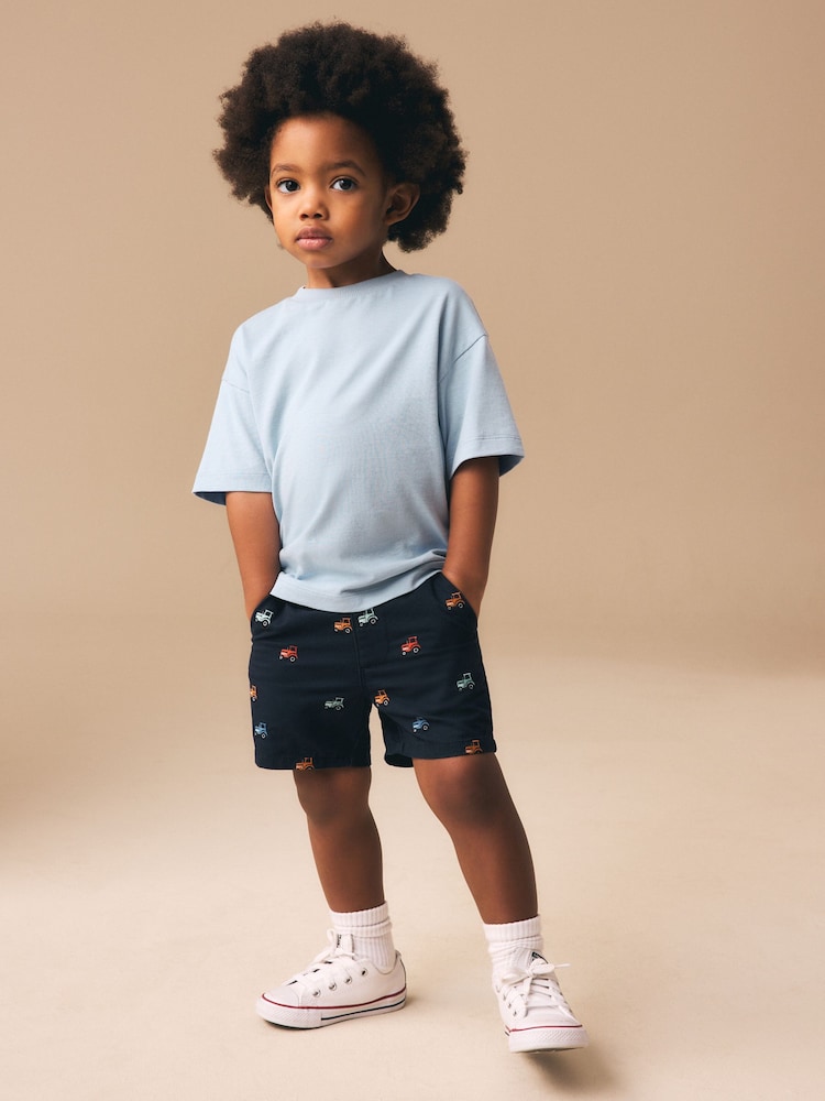 Navy Tractor Chino Shorts (3mths-7yrs) - Image 2 of 4