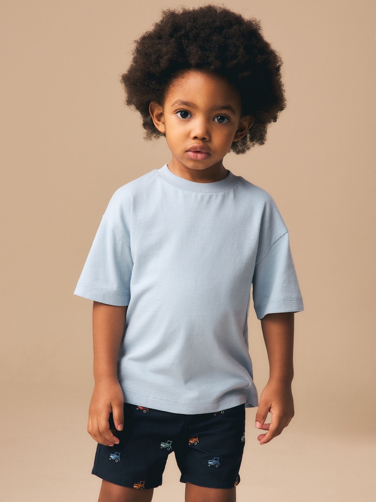 Navy Tractor Chino Shorts (3mths-7yrs) - Image 4 of 4