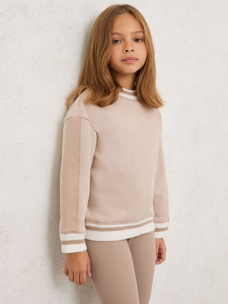 Reiss Neutral Jannie Oversized Sweatshirt - Image 2 of 4 Reiss Neutral Jannie Oversized Sweatshirt - Image 2 of 4