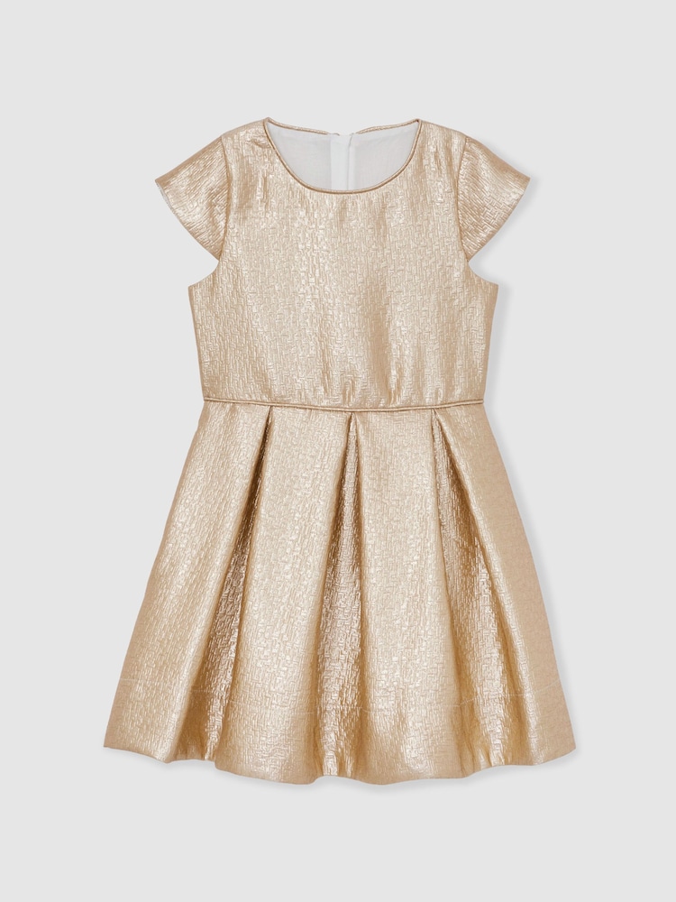 Reiss Gold Nia 9-13 yrs Dress - Image 2 of 5