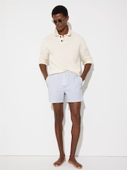 Reiss Soft Blue/White Bay Swim Shorts - Image 1 of 6