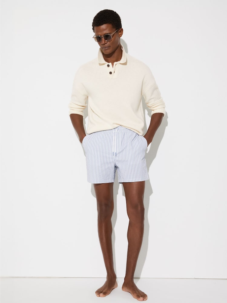 Reiss Soft Blue/White Bay Swim Shorts - Image 1 of 6