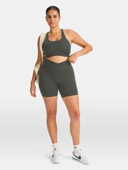 TALA Grey DayFlex Wrap High Waisted Cycling Shorts - Image 1 of 3