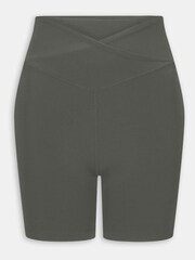 TALA Grey DayFlex Wrap High Waisted Cycling Shorts - Image 3 of 3