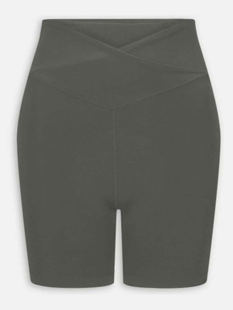 TALA Grey DayFlex Wrap High Waisted Cycling Shorts - Image 3 of 3