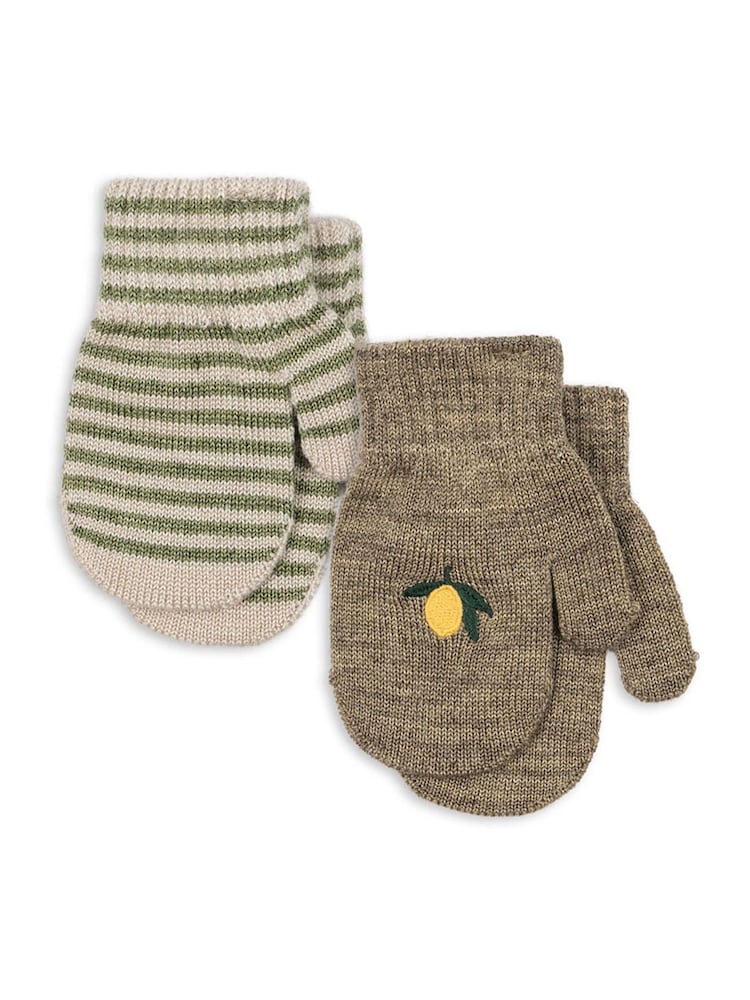 Konges Sløjd Brown 2 Pack Filla Mittens - Image 1 of 1