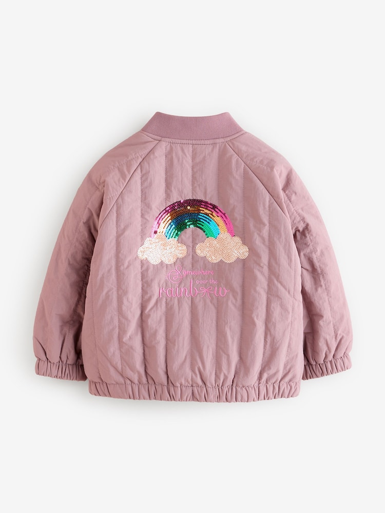 Konges Sløjd Purple Juno Sequin Bomber Jacket - Image 2 of 2 Konges Sløjd Purple Juno Sequin Bomber Jacket - Image 2 of 2