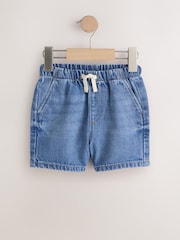 Blue Denim Bleach Pull On Shorts 2 Pack (3mths-7yrs) - Image 2 of 6