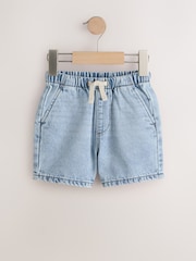 Blue Denim Bleach Pull On Shorts 2 Pack (3mths-7yrs) - Image 3 of 6