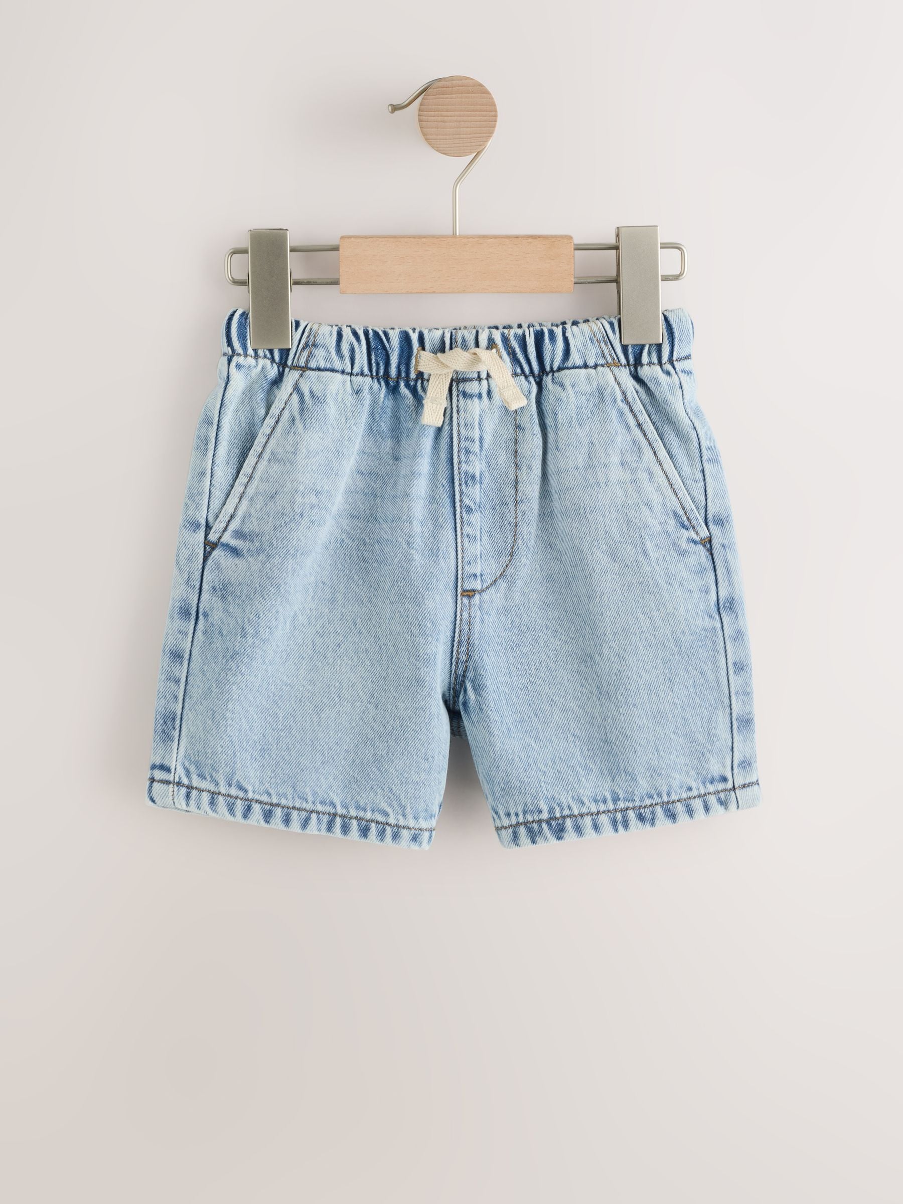 Buy Light Blue Pull On Loose Denim Shorts (3mths-7yrs) from Next USA
