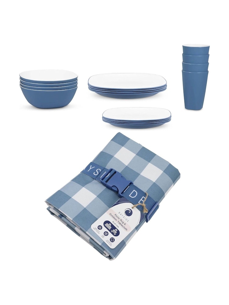 Bayside 16 Piece Blue Pool Set with Picnic Blanket - Image 1 of 5