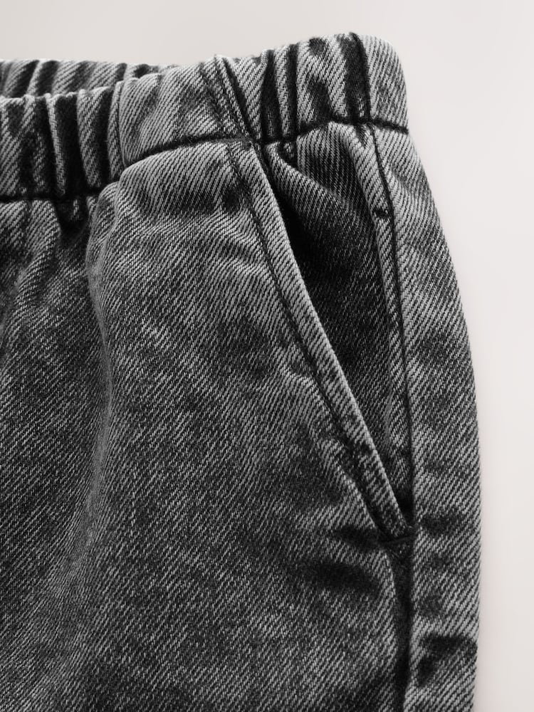 رمادي - شورت دنيم فضفاض سهل الارتداء (3شهور-7سنوات) - Image 8 of 8