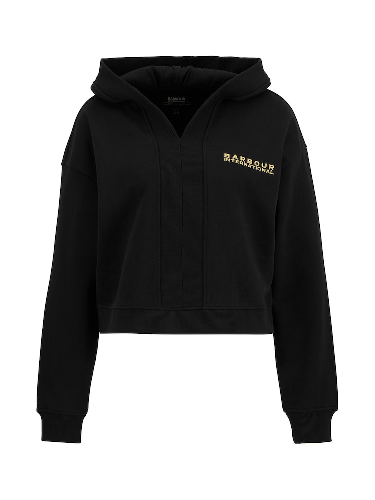 Barbour® International Black Alexis Hoodie - Image 6 of 6