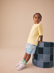 Light Blue Printed Pull On Loose Shorts (3mths-7yrs) - Image 2 of 10